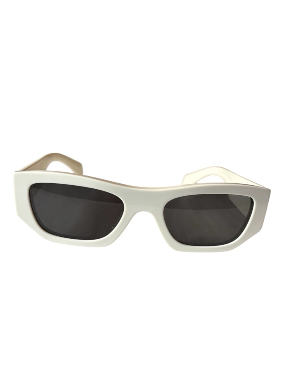 PRADA Sunglasses PRA01S 17K08Z White Frame Dark Grey Lens 53-20-145 + case + box